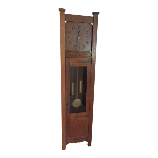 Mission Oak Grandfather Clock Chairish