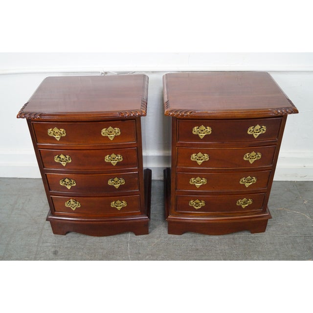 Solid Mahogany 4Drawer Nightstands A Pair Chairish