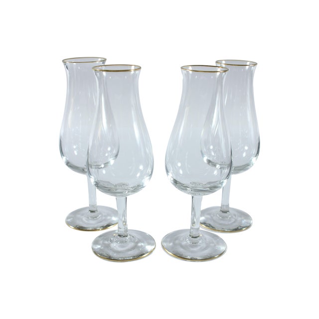 Tulip Style Cognac Glasses Set of 4 Chairish