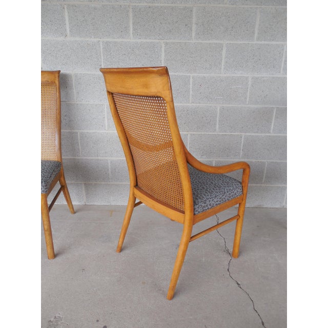 Drexel Heritage Danish Modern Style Pecan Wood Dining Chairs Set of 6