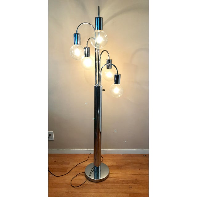 Mid-Century Chrome Cascading Waterfall Floor Lamp | Chairish