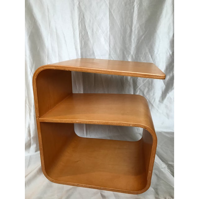 Vintage Curved Plywood Side Table Chairish