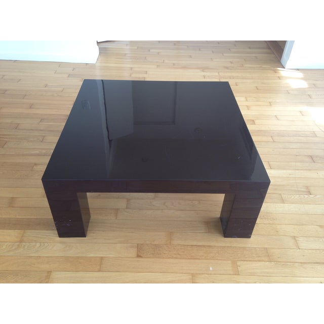 Jonathan Adler Brown Lacquer Coffee Table