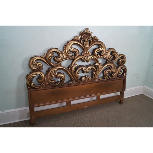 Ornate Rococo Gilt Carved King Size Headboard Chairish