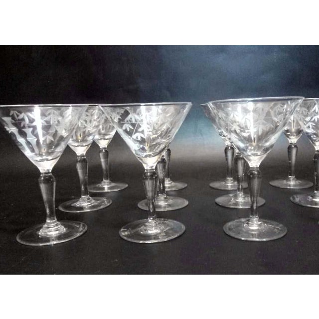 Vintage 1950s Noritake Sasaki Crystal Martini Glasses ...