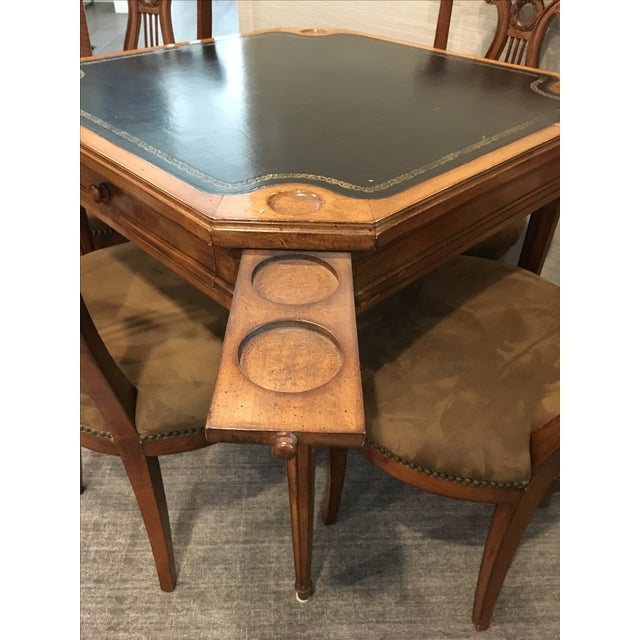 Antique Game Table and Chairs Set of 5 Chairish