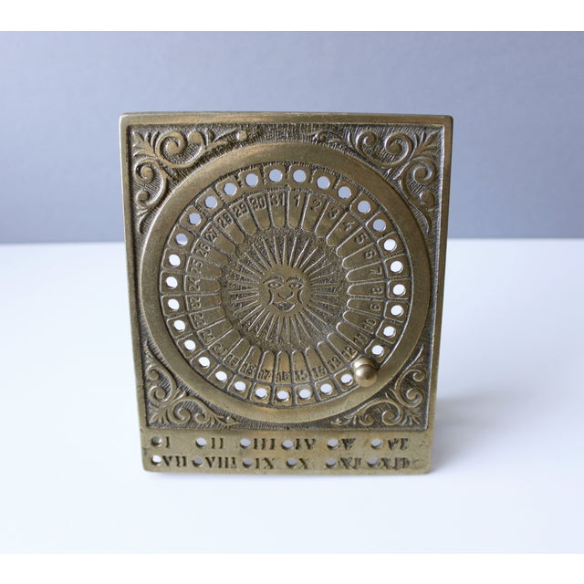 Vintage Mid Century Brass Desk Calendar Chairish