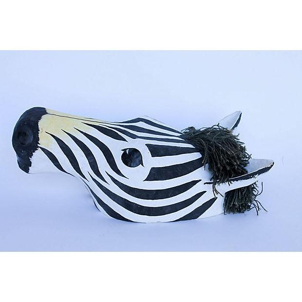 Paper Mache Zebra Head Chairish
