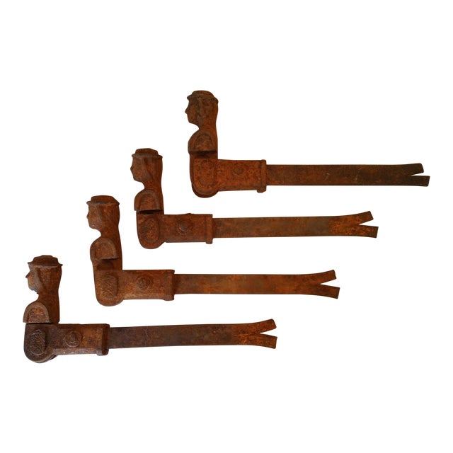 Antique French Shutter Dogs Set of 4 Chairish