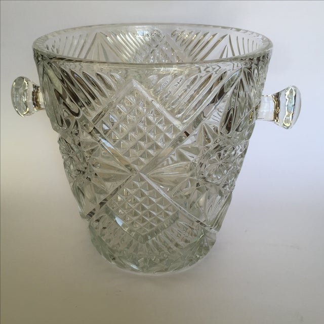 Cut Glass Crystal Ice Bucket Chairish