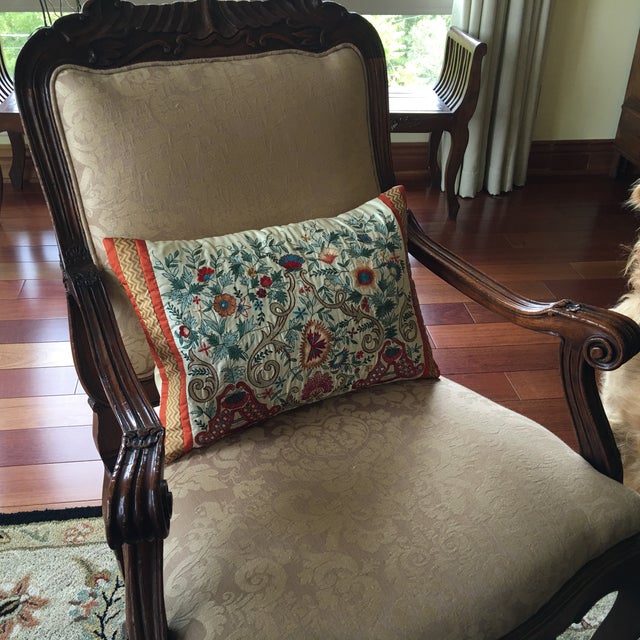Luxury Silk Embroidered Decorative Pillow Chairish