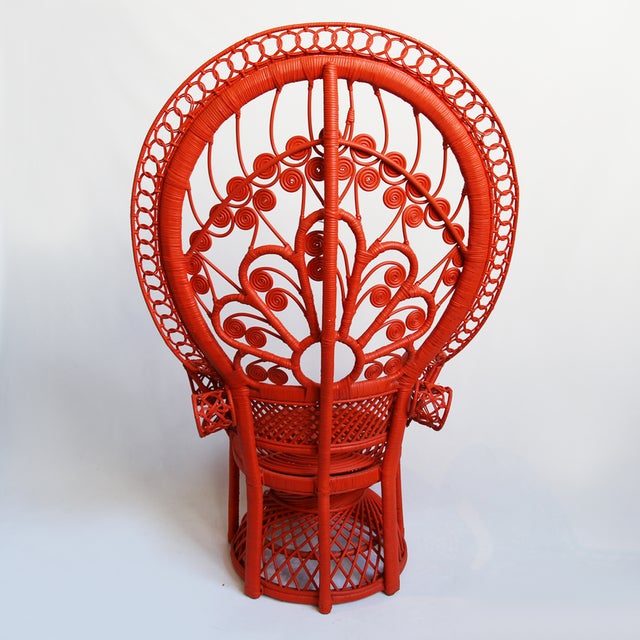 Orange Bunga Peacock Fan Chair Chairish