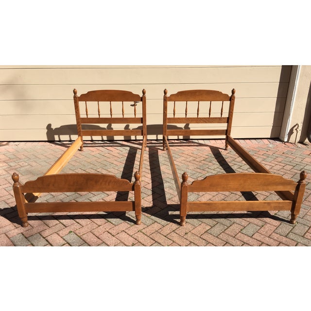 Vintage Ethan Allen Twin Bedframes A Pair Chairish