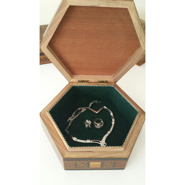 Hexagonal Wood Jewelry Box Chairish