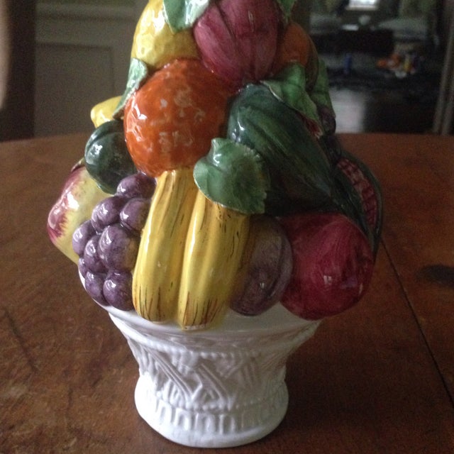 Vintage Italian Ceramic Fruit Topiary | Chairish