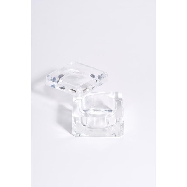 Acrylic Lucite Lidded Candy Dish Chairish