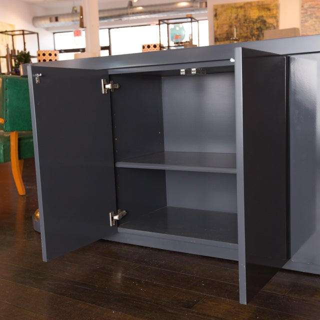 Graphite Grey Lacquered Console Chairish