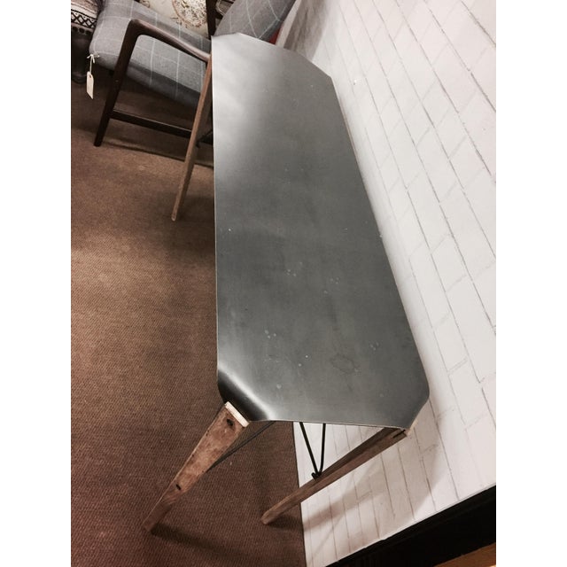 Industrial HandCrafted Steel & Fir Wood Console Table Chairish