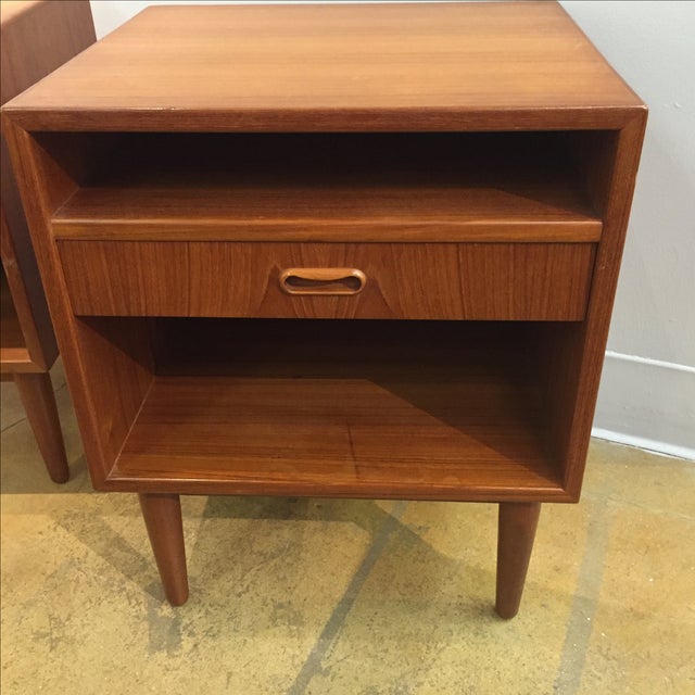 Danish Modern Teak Nightstands Pair Chairish