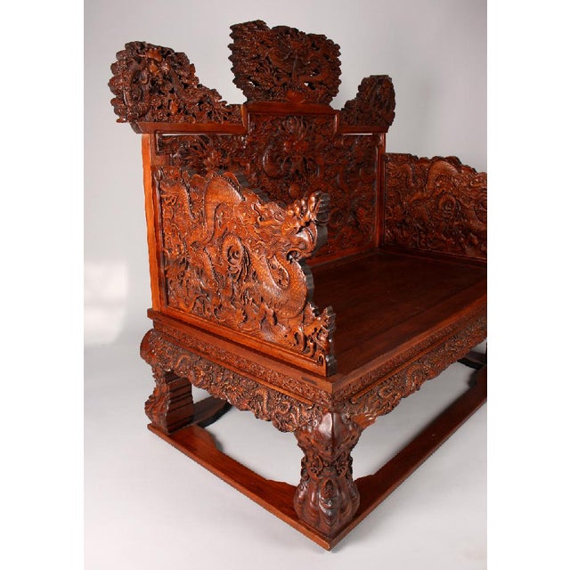 Chinese Huanghuali Dragon Throne Chair Chairish