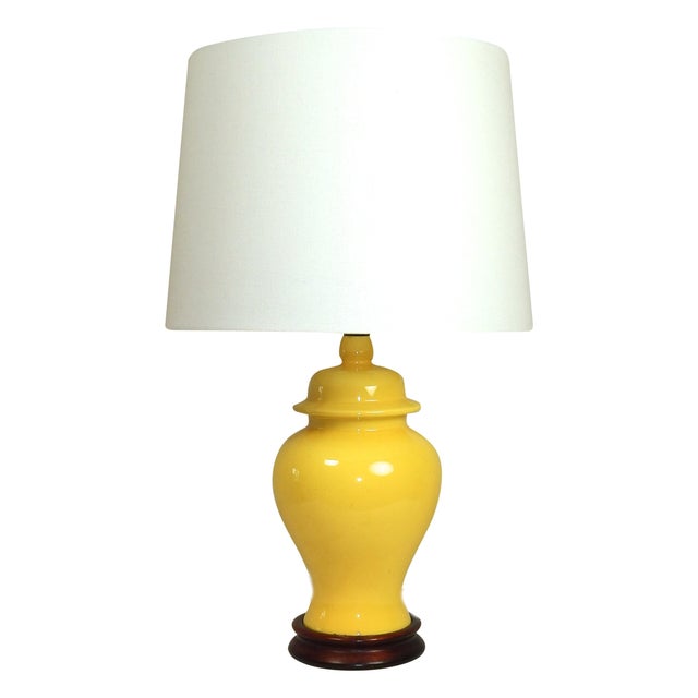 Yellow Ginger Jar Table Lamp Chairish