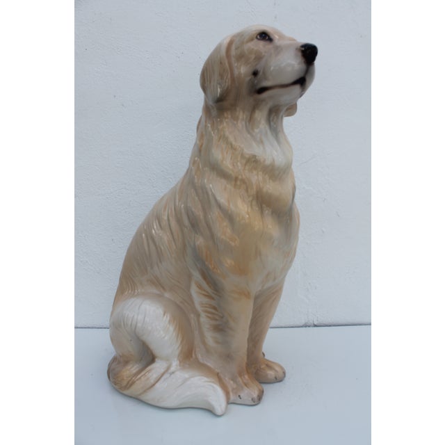 Italian Ceramic Dog Statue Chairish
