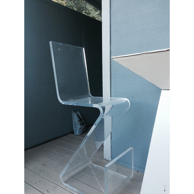 Lucite Acrylic Z Bar Stools a Pair Chairish