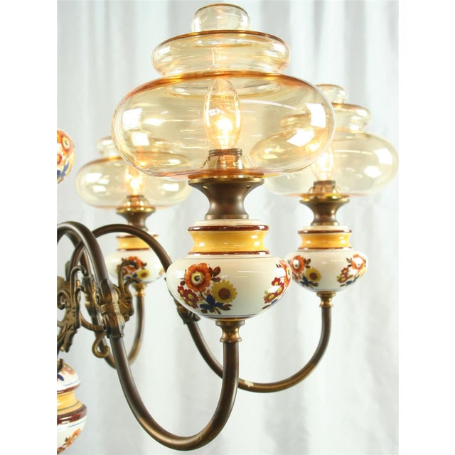 Vintage French Country Ceramic Chandelier Chairish
