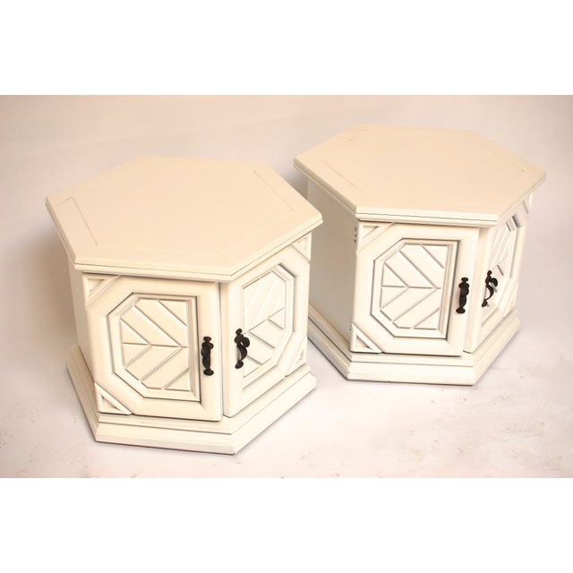 MidCentury Modern Hexagonal Side Tables Chairish