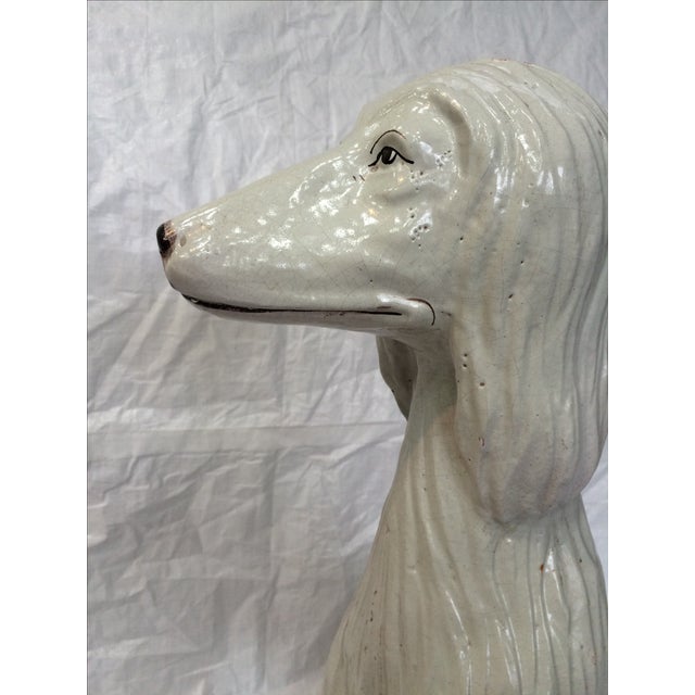 Italian Ceramic Afghan Hound Statue Chairish