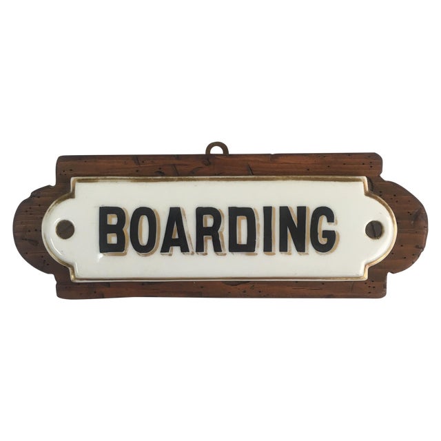 Porcelain Boarding House Trade Sign Chairish