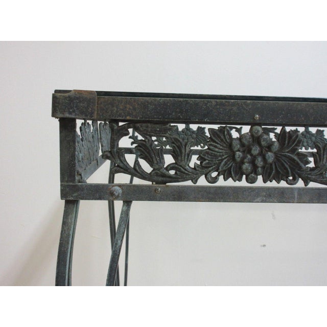 Vintage Outdoor Cast Aluminum Patio Porch Dining Table & Chairs Set