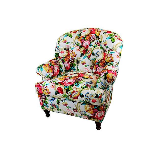 Chintz Floral Club Chair Chairish