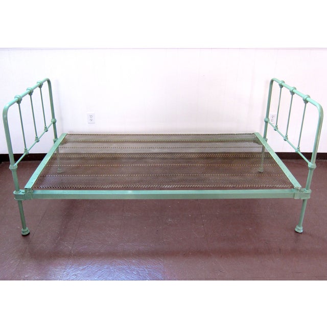 Vintage Green Cast Iron Twin Bed Chairish