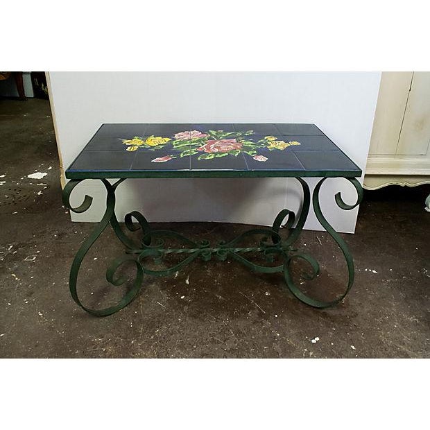 Vintage French Tile Top Coffee Table Chairish