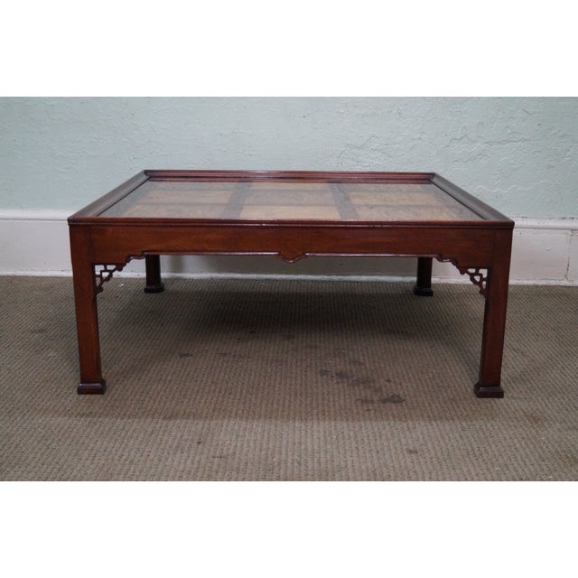 Chippendale Style Mahogany & Mixed Wood Square Coffee ...