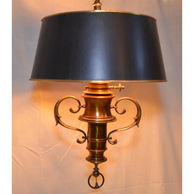 Brass Stiffel Hanging Lamp and Shade Chairish