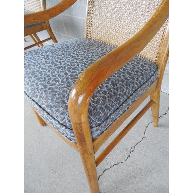 Drexel Heritage Danish Modern Style Pecan Wood Dining Chairs Set of 6