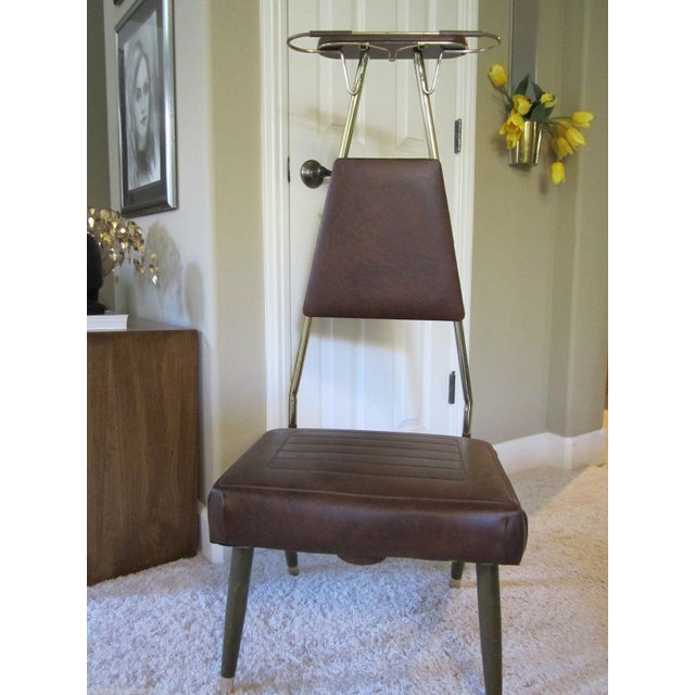 Mid Century Modern Valet Closet/Bedroom Chair | Chairish