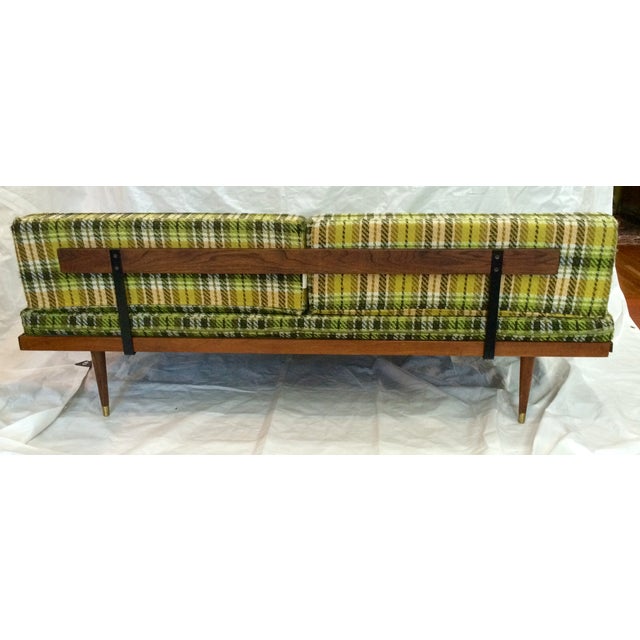 MidCentury Green Plaid Daybed Sofa Chairish