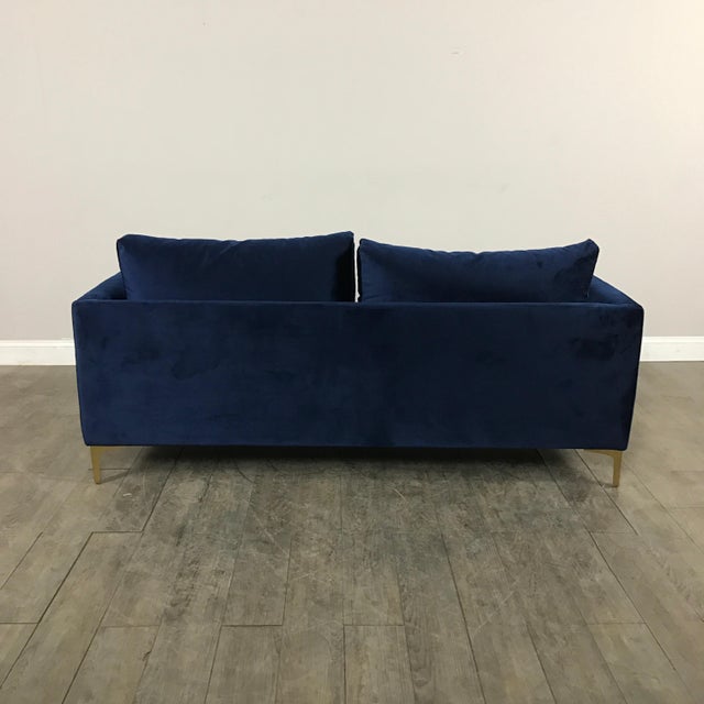 Modern Royal Velvet Navy Blue Sofa