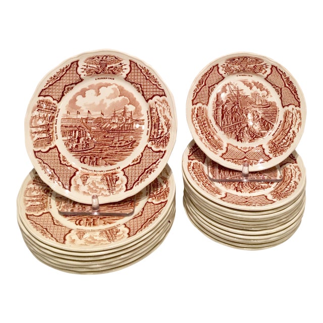 1970s Alfred Meakin Staffordshire England Historical Dinnerware Set