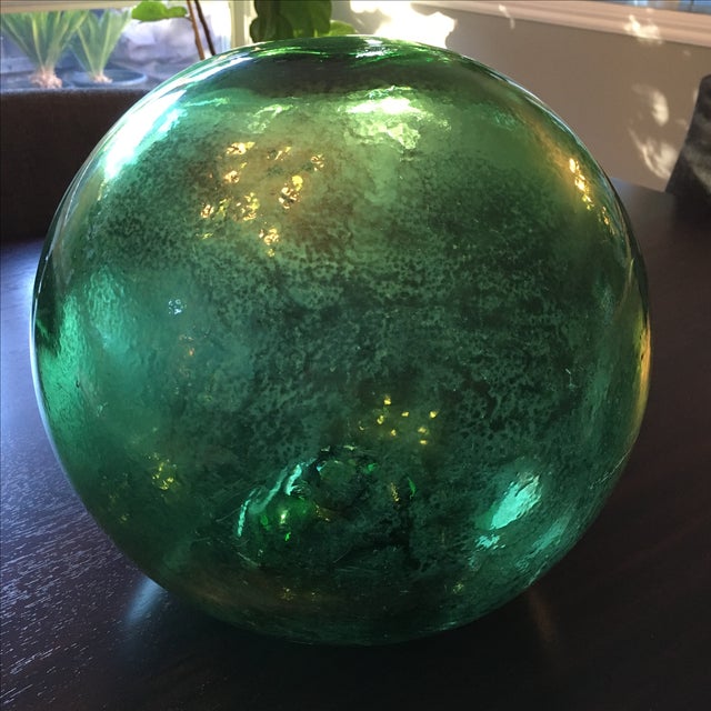 Emerald Green Sea Glass Balls Set of 3 Chairish