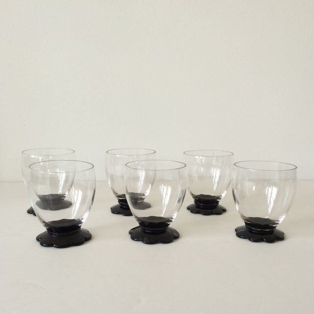 Black Floral Shot Glasses Set of 6 Chairish