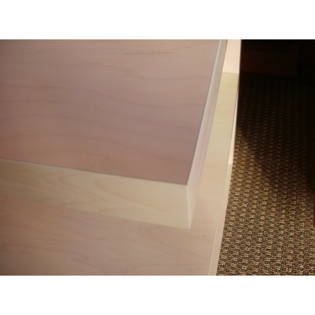White Washed Custom Modern End Tables - A Pair | Chairish