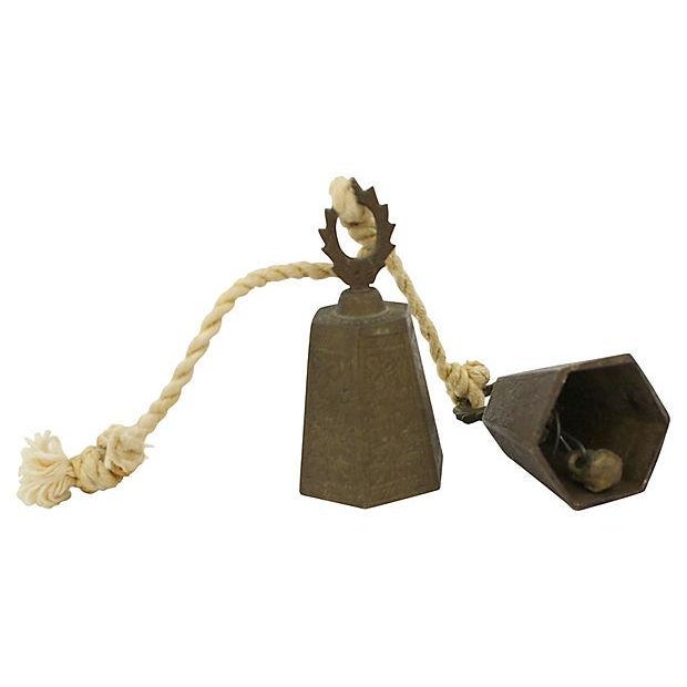 Engraved Brass Bells a Pair Chairish