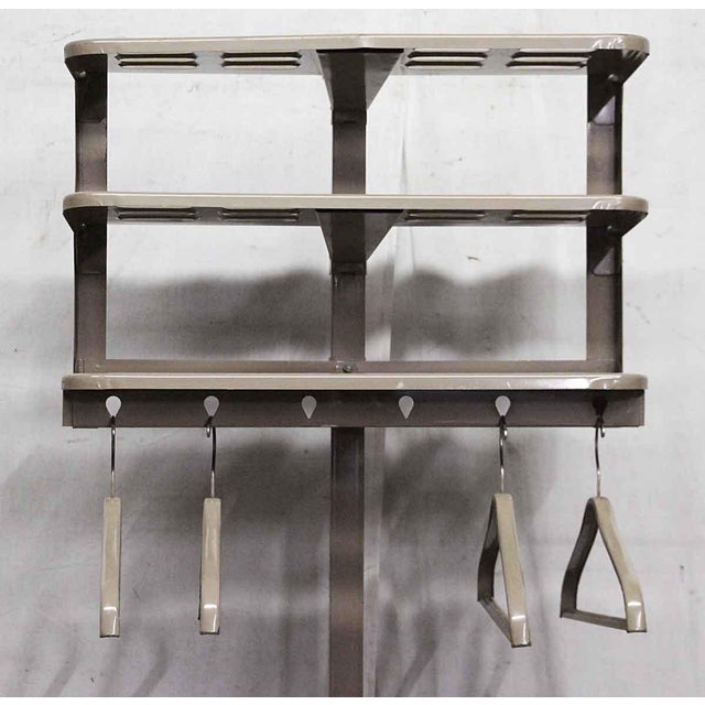 Industrial Metal Coat Rack With Four Hangers Chairish