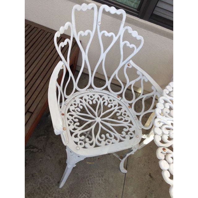White Outdoor Bistro Dining Set Chairish