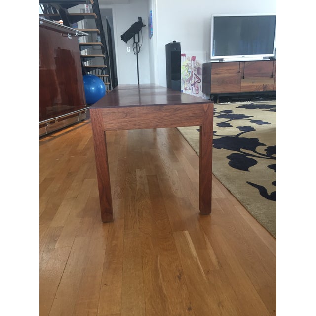 BDDW Walnut Bench With Leather Seat Chairish