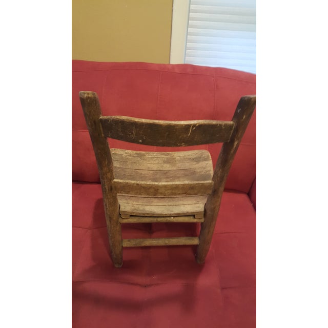 Antique Wooden Straight Back Child's Chair Chairish